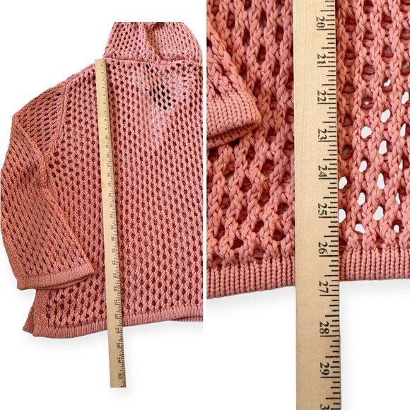 Misa Pink‎ Crochet Hoodie Sweater, Shamani Hoodie, Size  L, New with tag - Picture 12 of 12